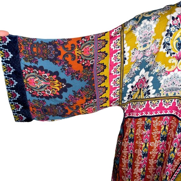 Anthropologie Multicolor Patterned Robe - Picture 8 of 8